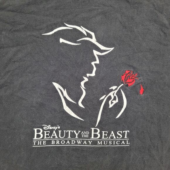 Beauty-And-The-Beast Shirt Womens XL 24x27 Faded-Black - Picture 3 of 13